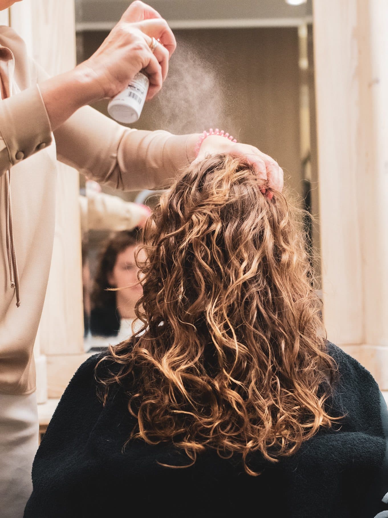 Krullen stylen in het salon